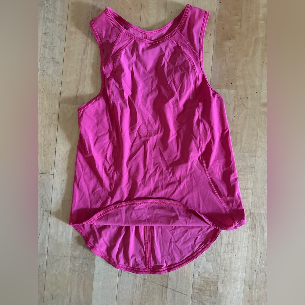 Lululemon Athletica Pink Asymmetrical Sleeveless Tank Top